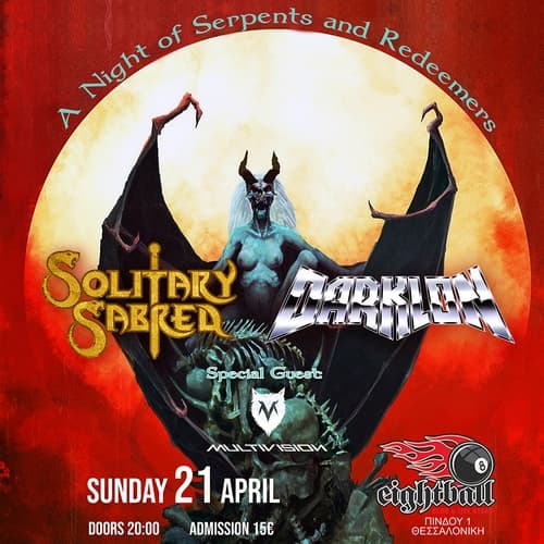 SOLITARY SABRED | DARKLON | MULTIVISION live @ Eightball Club– Κυριακή 21 Απριλίου